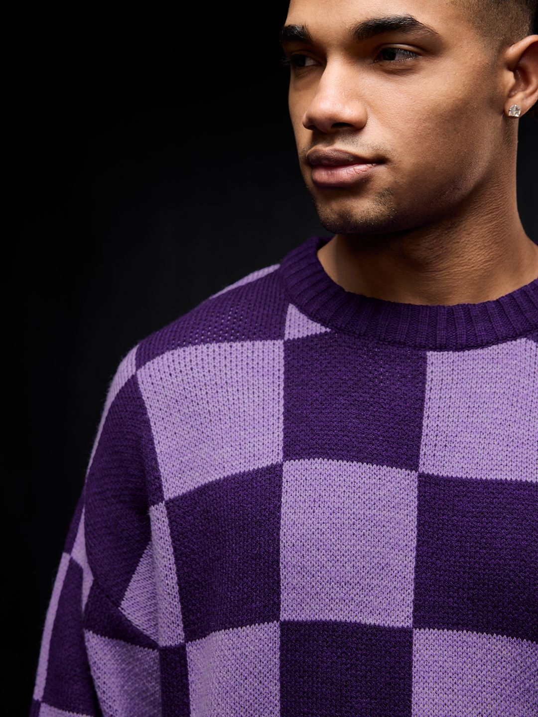 TSS Originals: Violet Chess Oversized Pullovers price