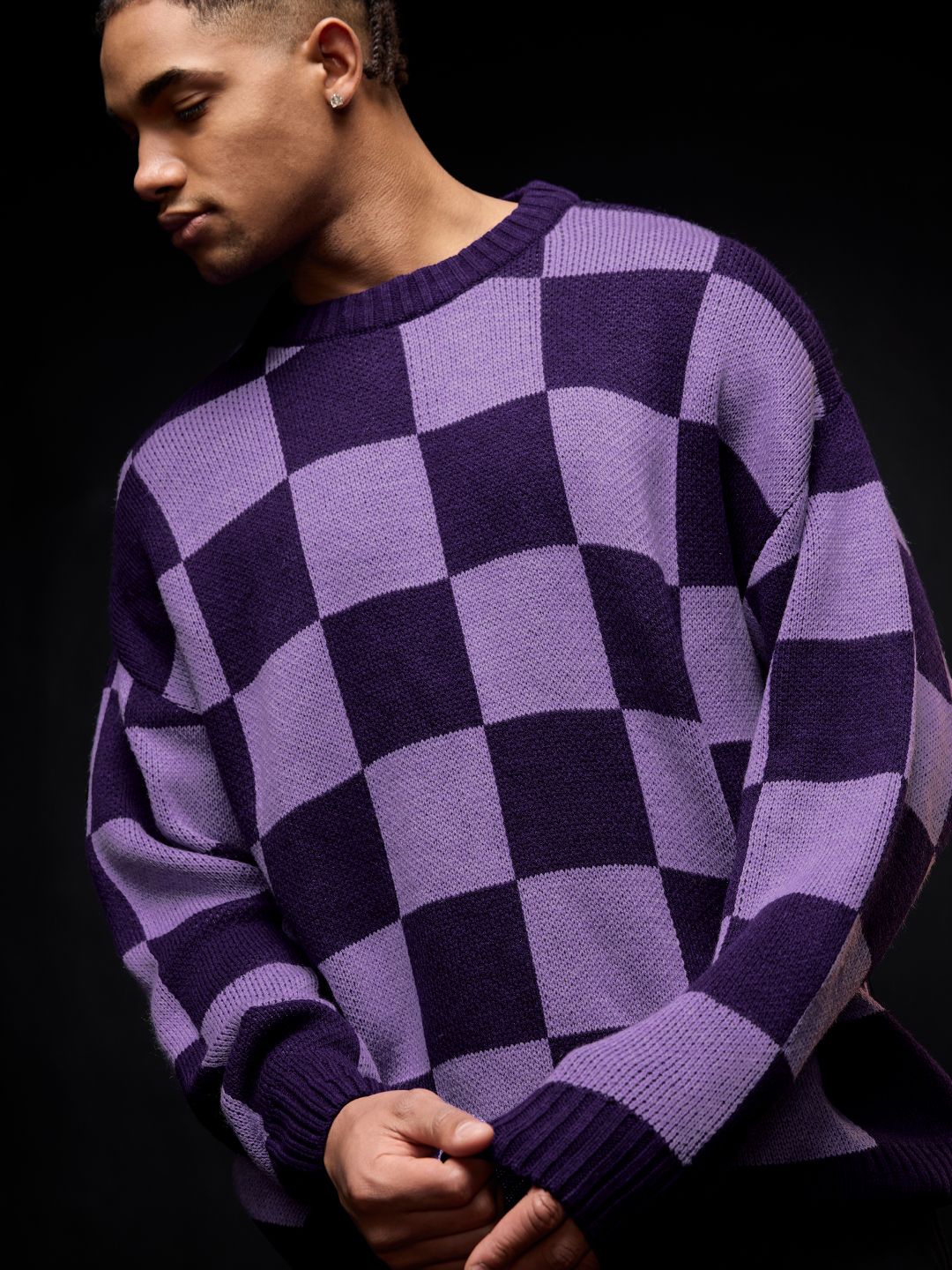 TSS Originals: Violet Chess Oversized Pullovers online