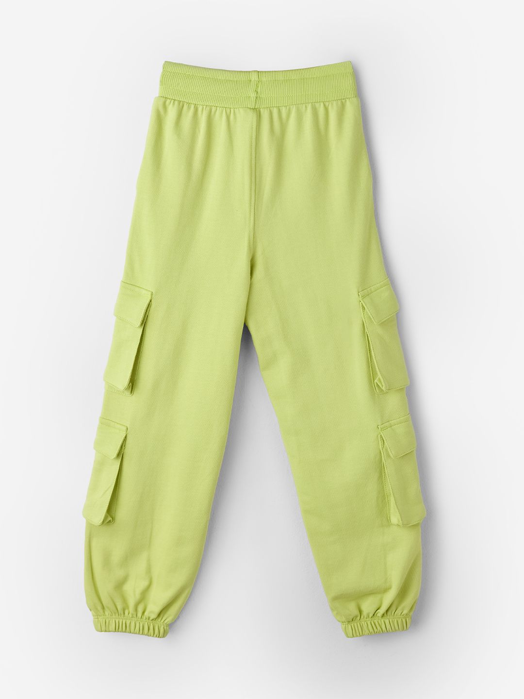 Solids: Green Girls Cotton Joggers (2-8 Yrs) price