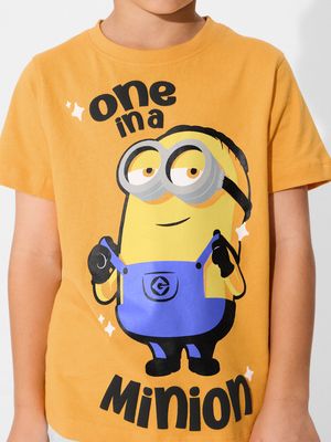 T-shirt Garçon Moi, Moche Et Méchant - Minions Imprimé - Blanc 7-8 Ans - Neuf