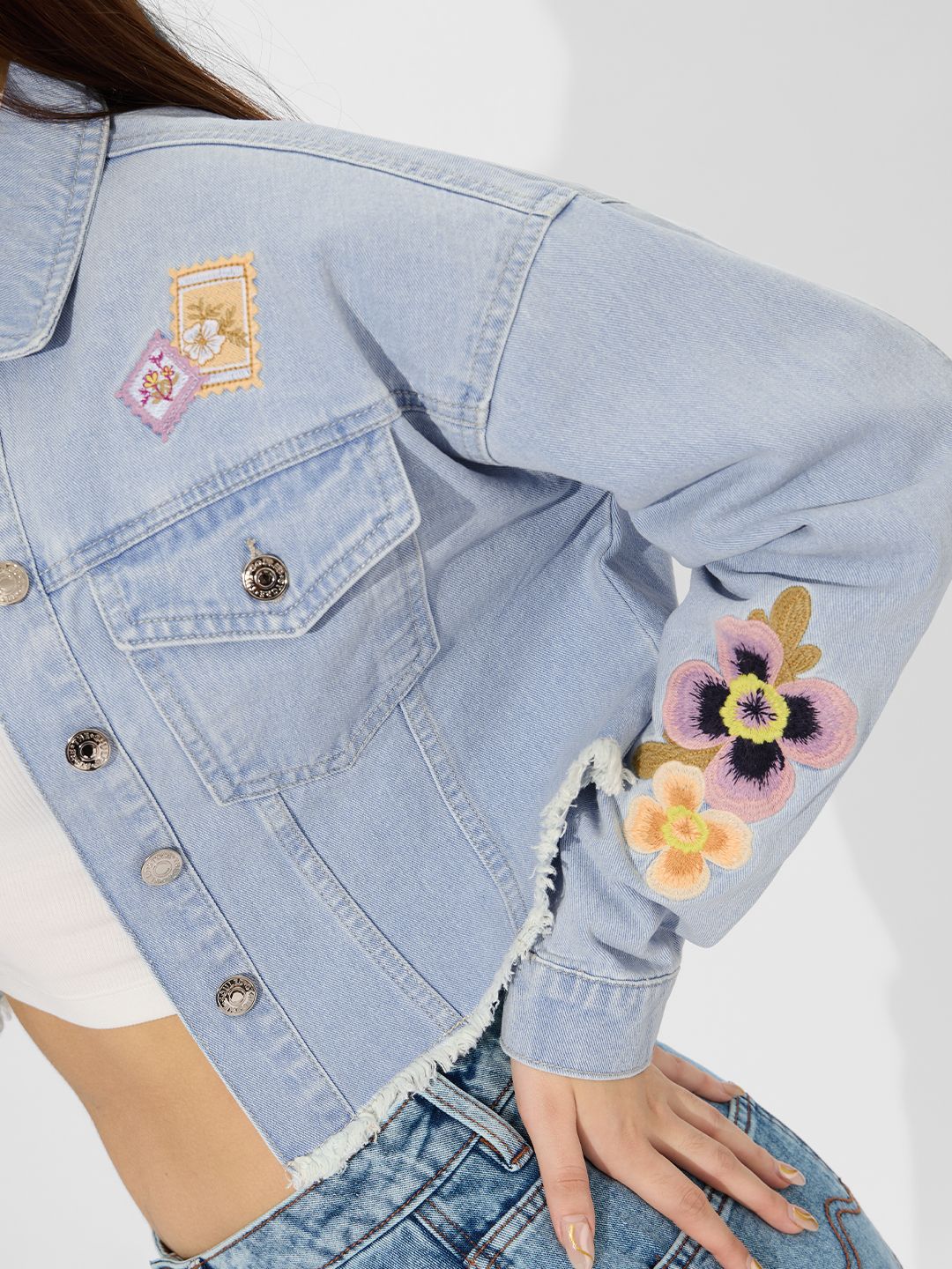 TSS Originals: Denim Florals Women Denim Jackets online