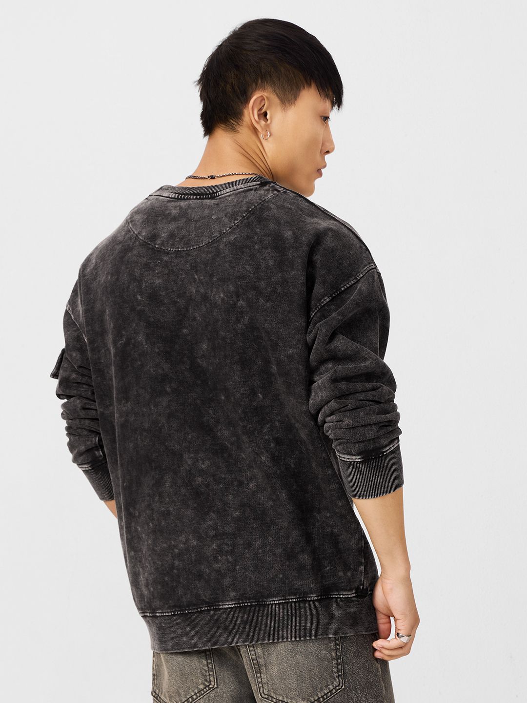 Buy Vintage Wash Sweatshirt: Midnight Men Oversized Sweatshirts