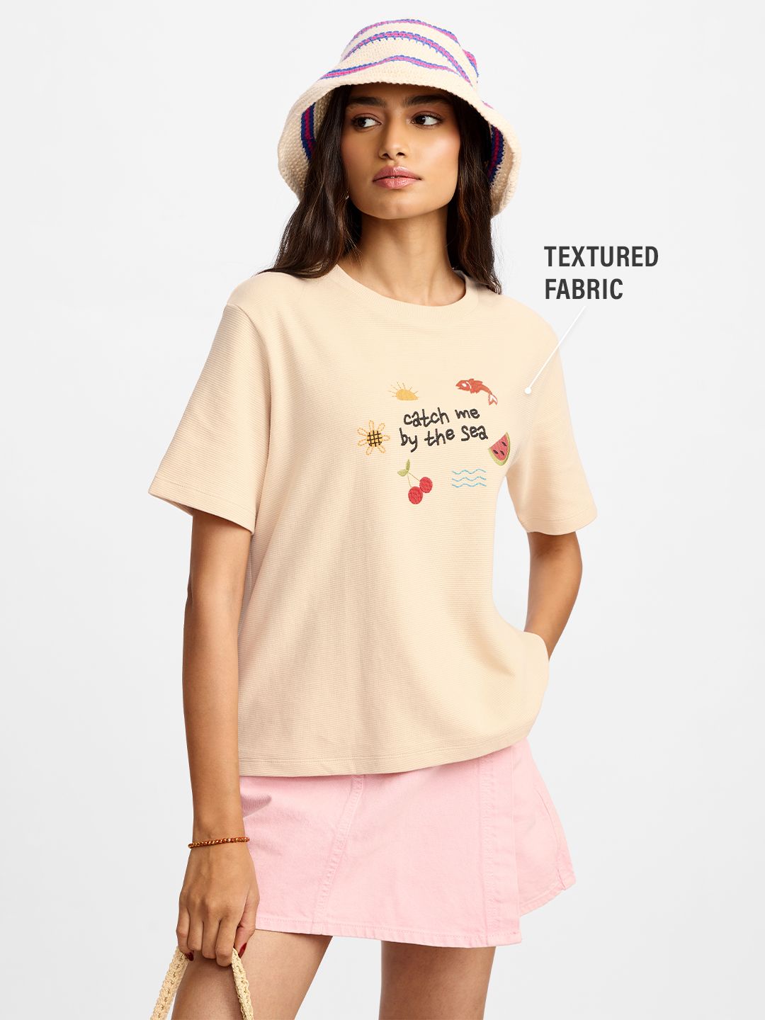 Buy TSS Originals: By The Sea Women Relaxed Fit T-Shirts Online