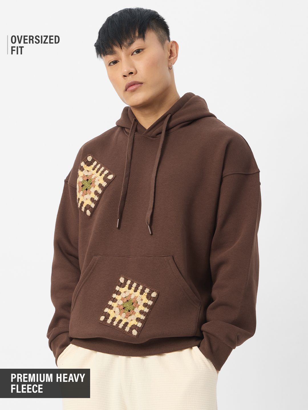 Buy TSS Originals: Brown Wood Mens Oversized Hoodie Online