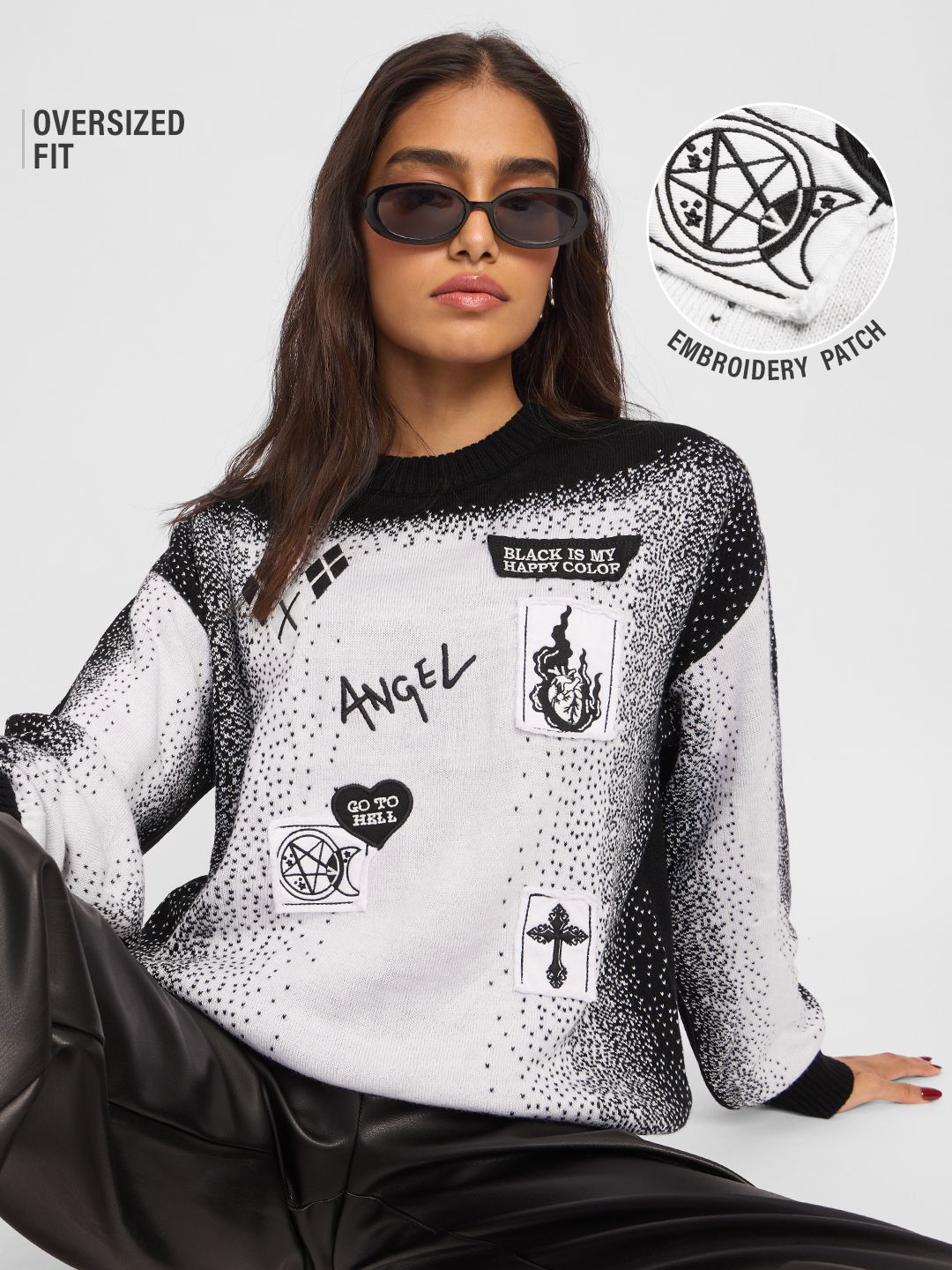 Knitted Sweater: Fallen Angel Women Oversized Sweaters