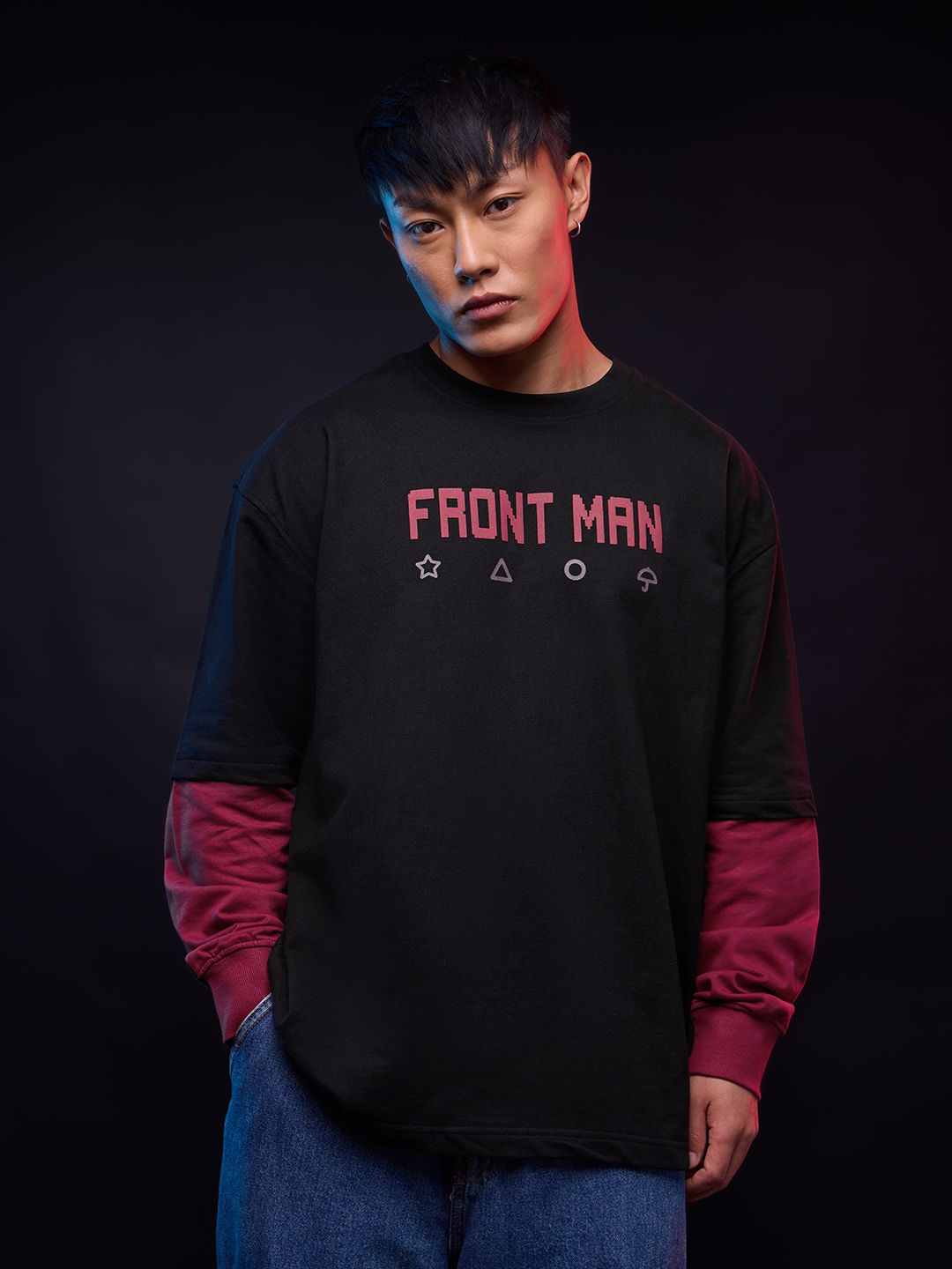 Squid Game: Front Man Oversized Full Sleeve T-Shirts price