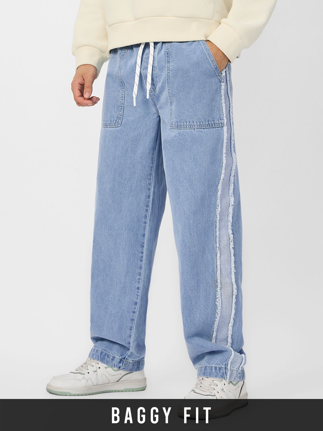 Denim: Sky Blue (Baggy Fit) Denim Joggers