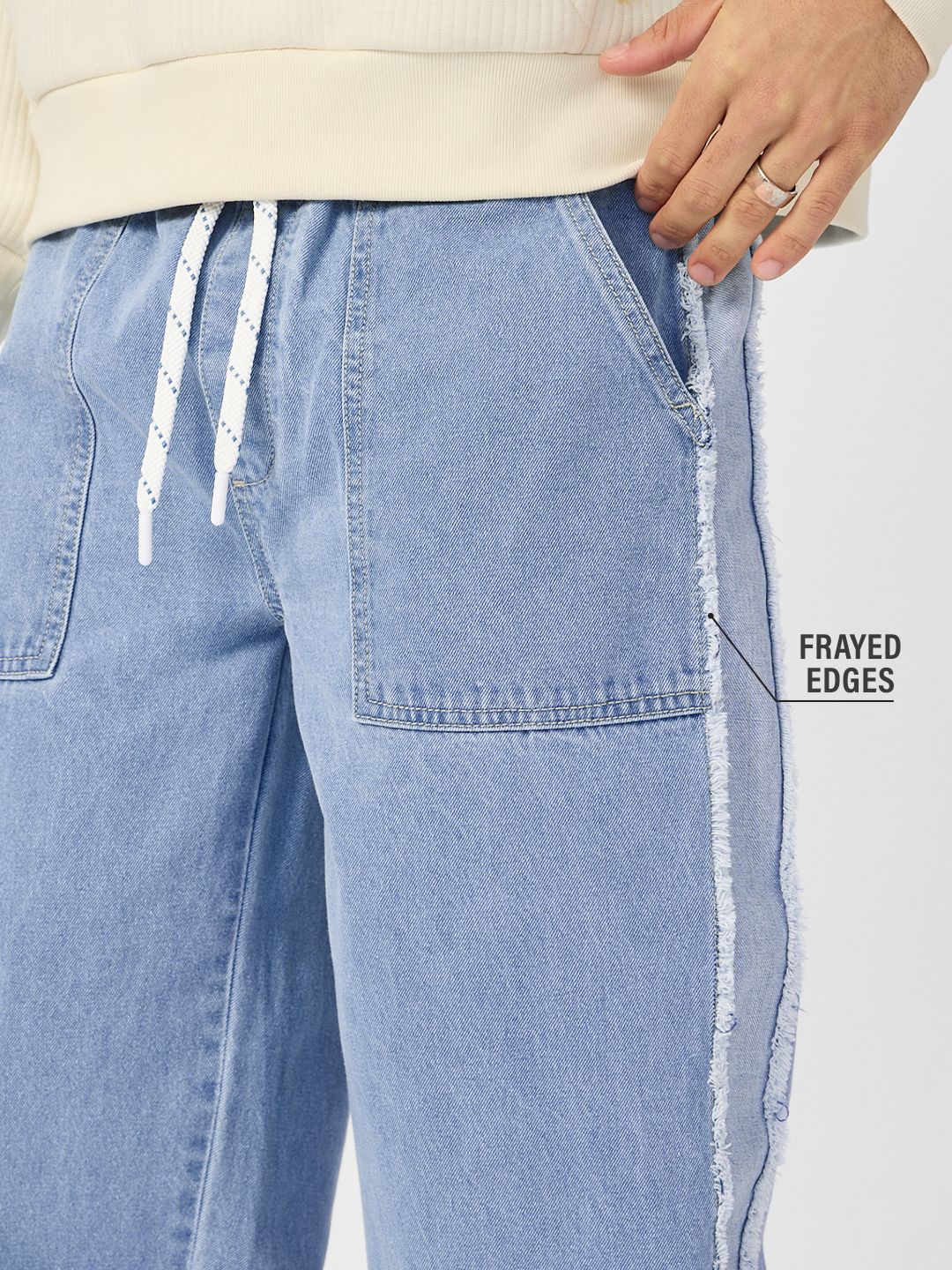Denim: Sky Blue (Baggy Fit) Denim Joggers online