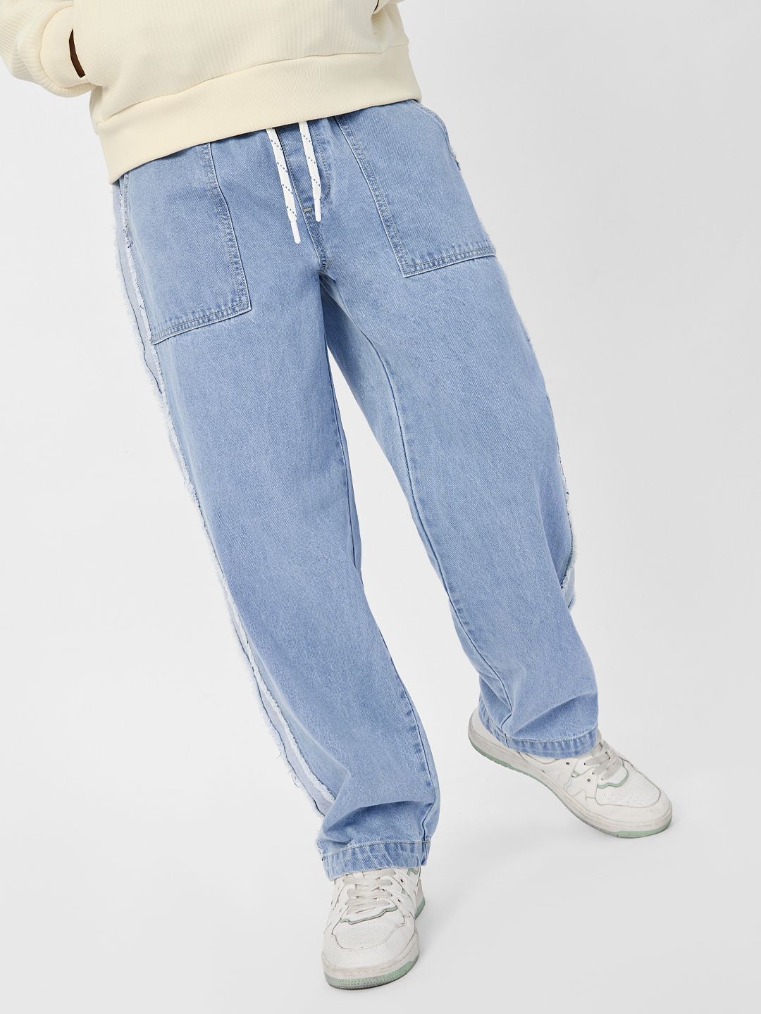 Buy Denim: Sky Blue (Baggy Fit) Denim Joggers