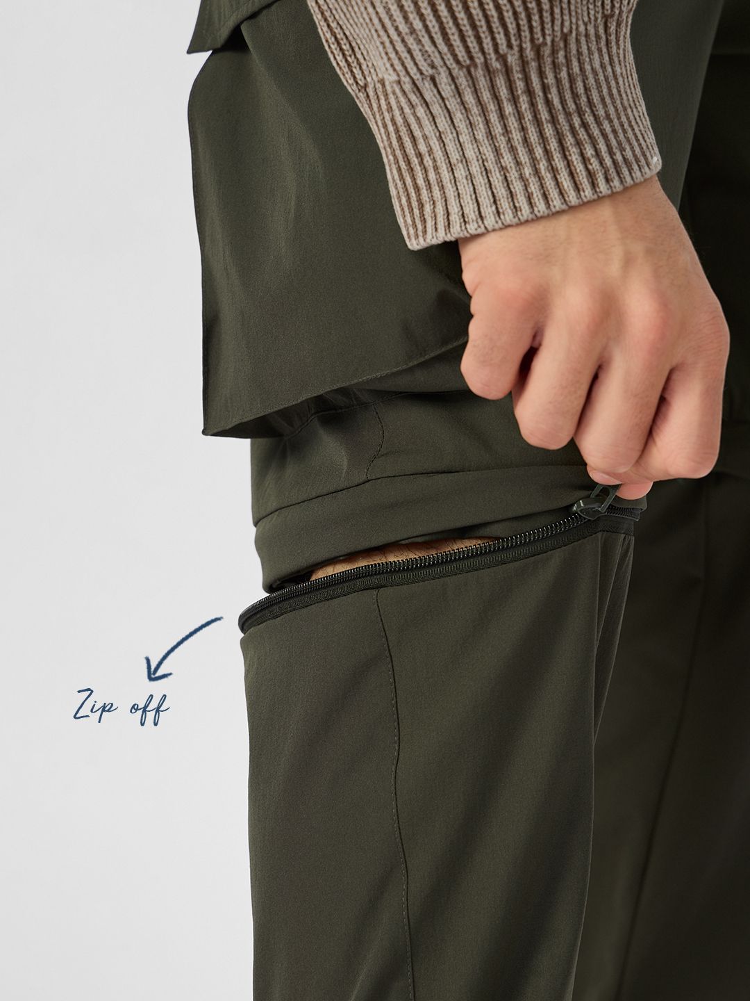 Convertible Joggers: Olive Men Parachute Pants price