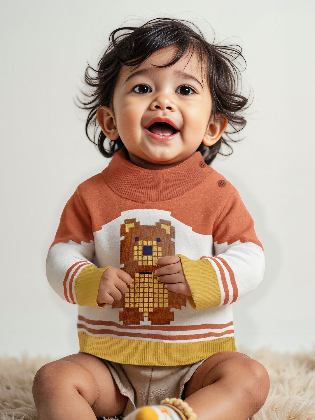 TSS Originals: Teddy Infant Girls Sweaters (0-2 Yrs) Online