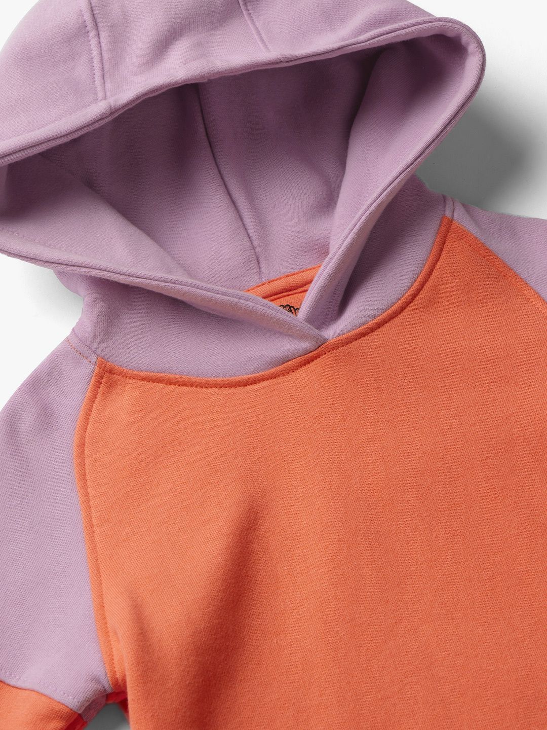 Buy Solids: Pink, Purple (Colourblock) Girls Cotton Hoodies (2-8 Yrs)