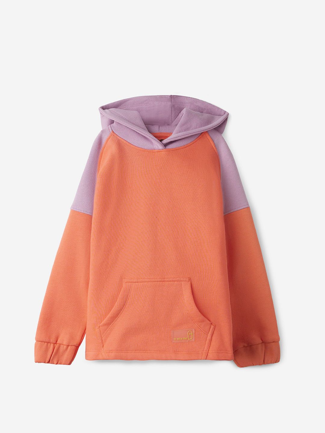 Solids: Pink, Purple (Colourblock) Girls Cotton Hoodies (2-8 Yrs) online