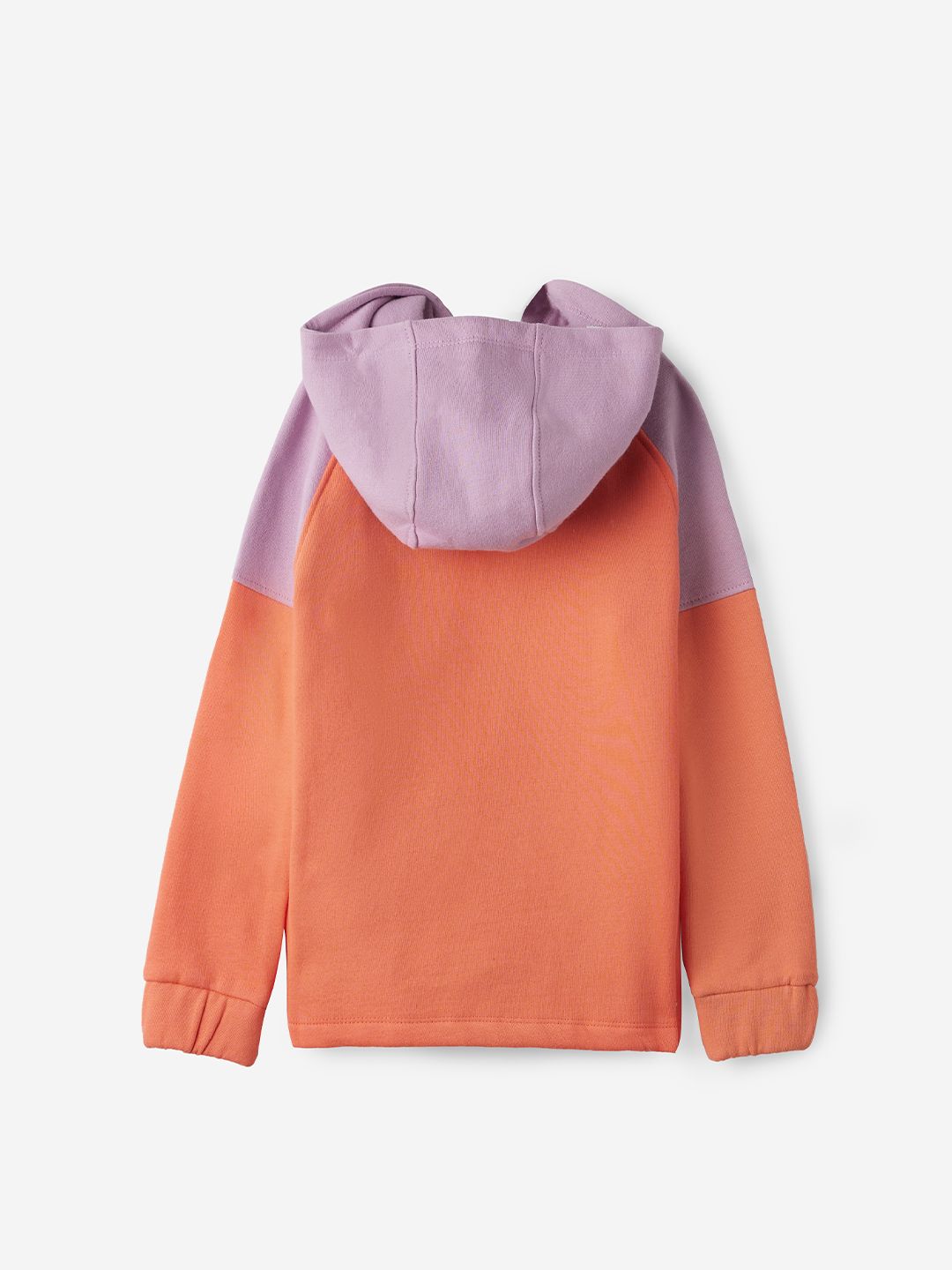 Solids: Pink, Purple (Colourblock) Girls Cotton Hoodies (2-8 Yrs) price