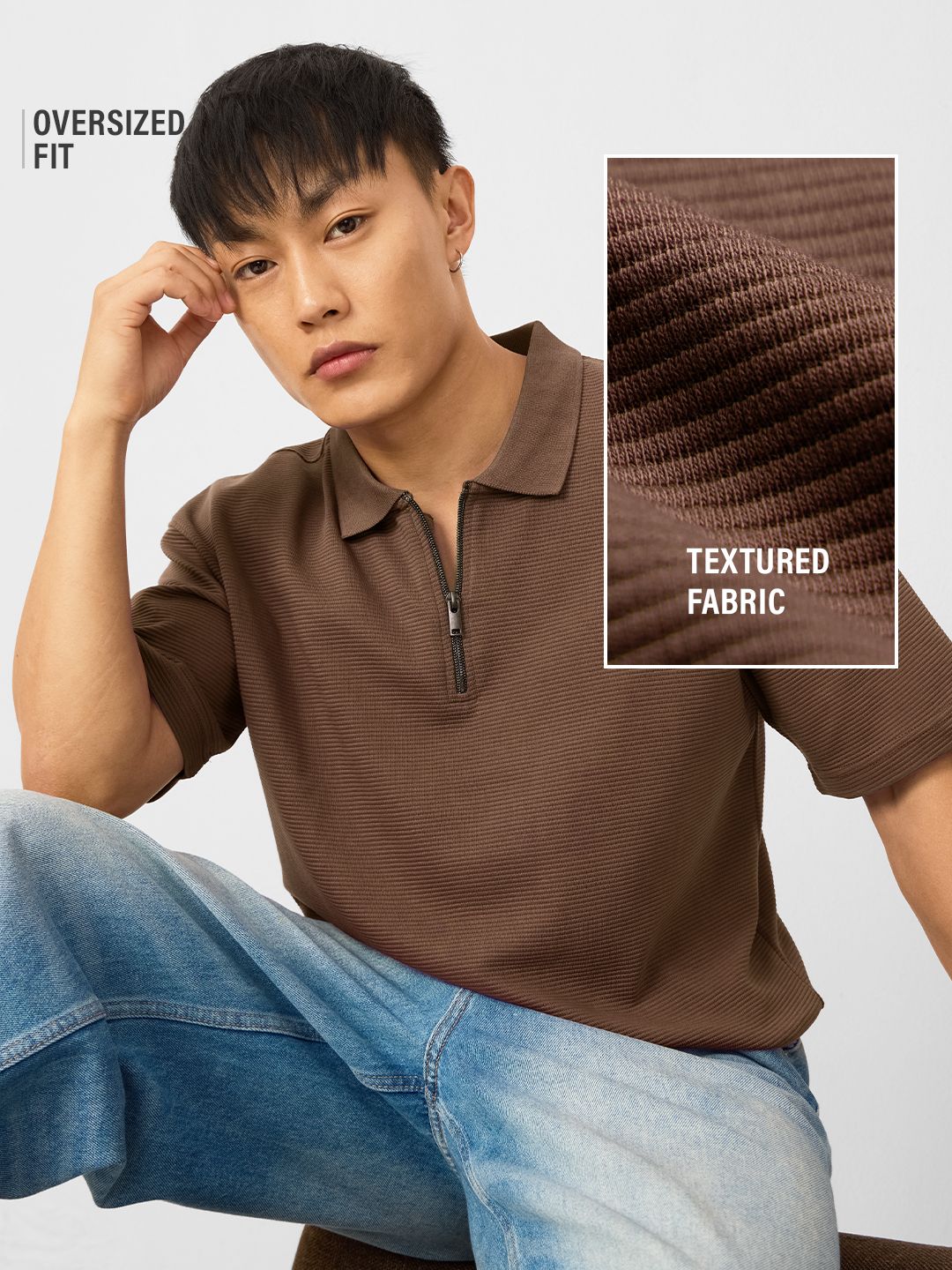 26SS ANCELLM L/S POLO BROWN サイズ2 L/S POLO(BROWN) – ANCELLM