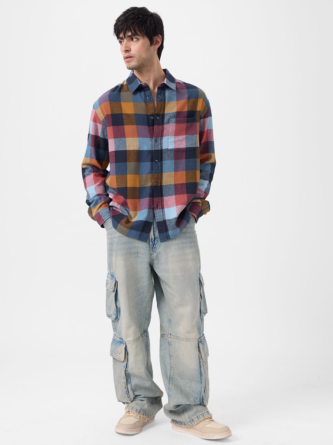Plaid: Spectrum Men Relaxed Shirts price