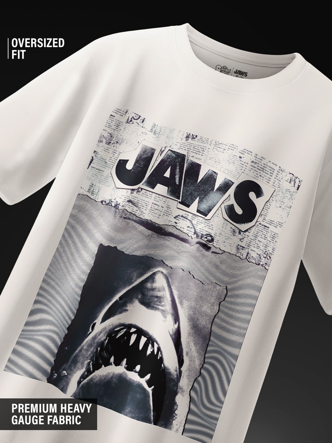 Jaws: Monochrome Oversized T-Shirts