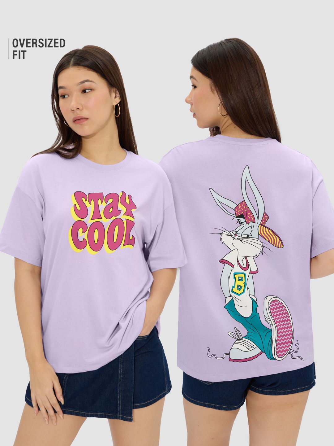 Bugs Bunny: Stay Cool Women Oversized T-Shirts Online