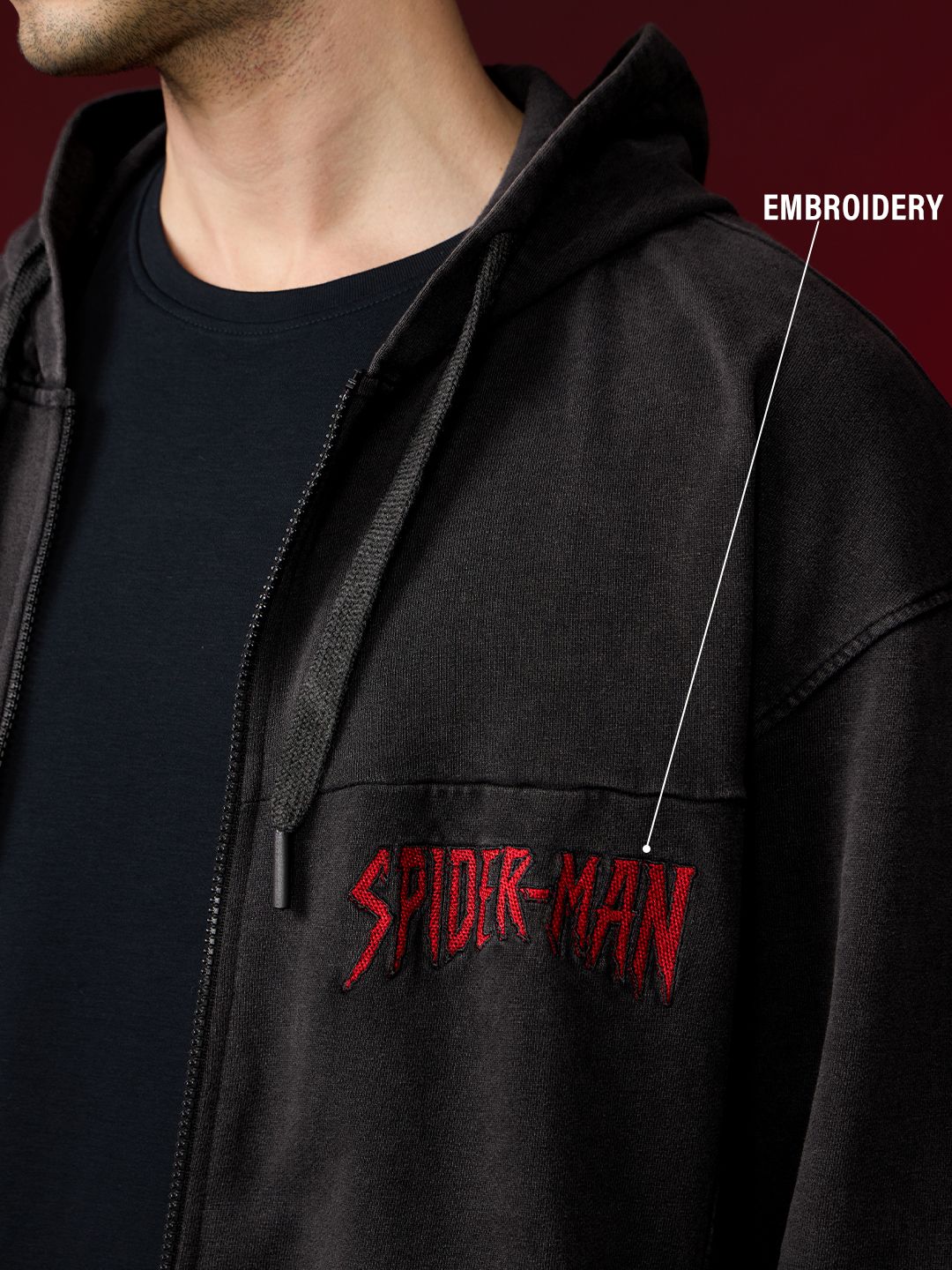 Spider-Man: Designer Edition Men Oversized Hoodies price