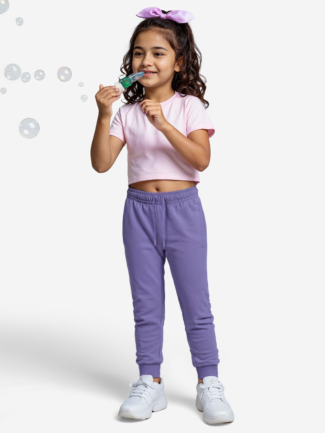 TSS Originals: Lavender Mermaid Girls Cotton Joggers (2-8 Yrs) Online
