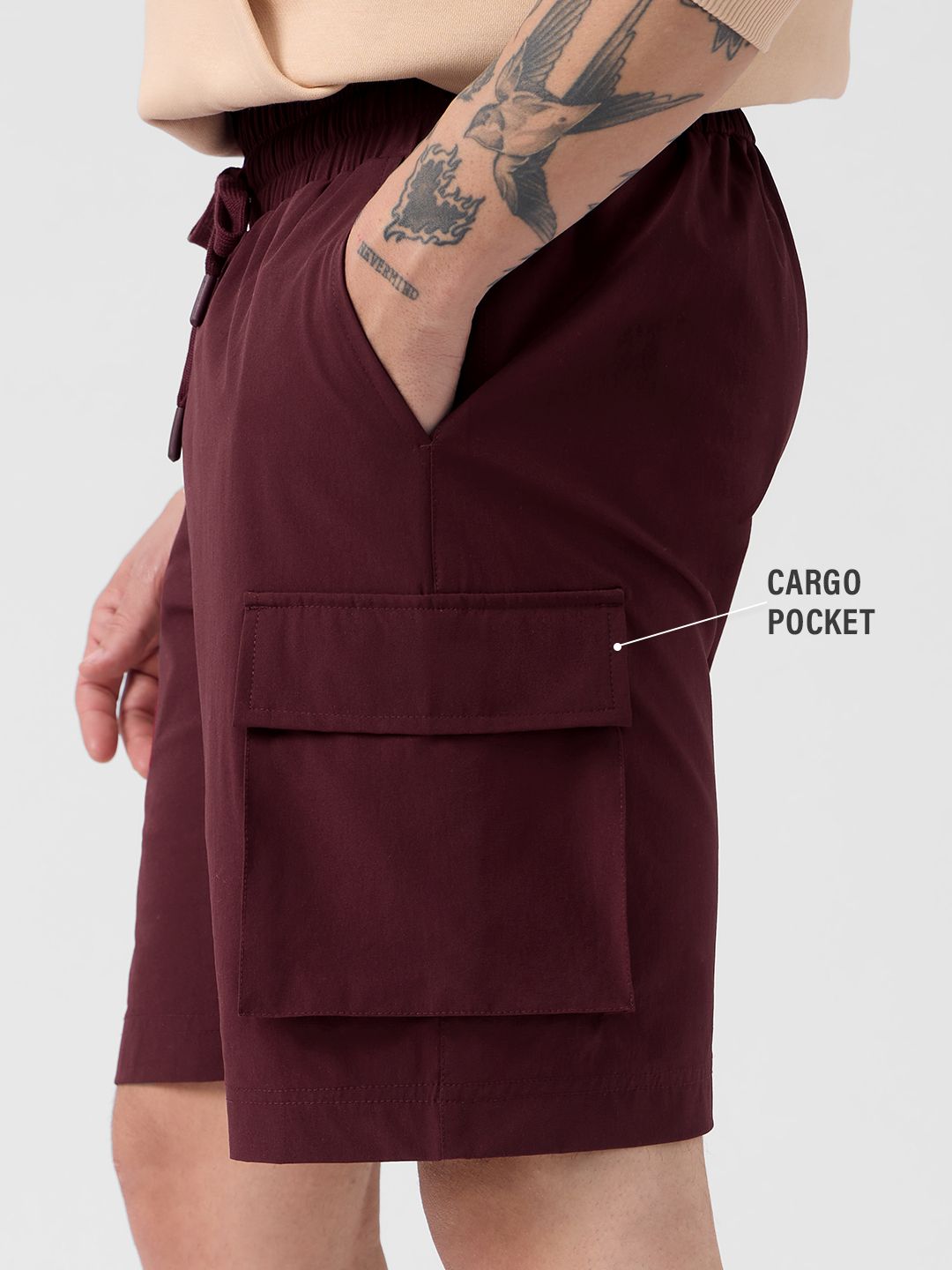 Solids: Mahogany Brown Men Bermuda Shorts online