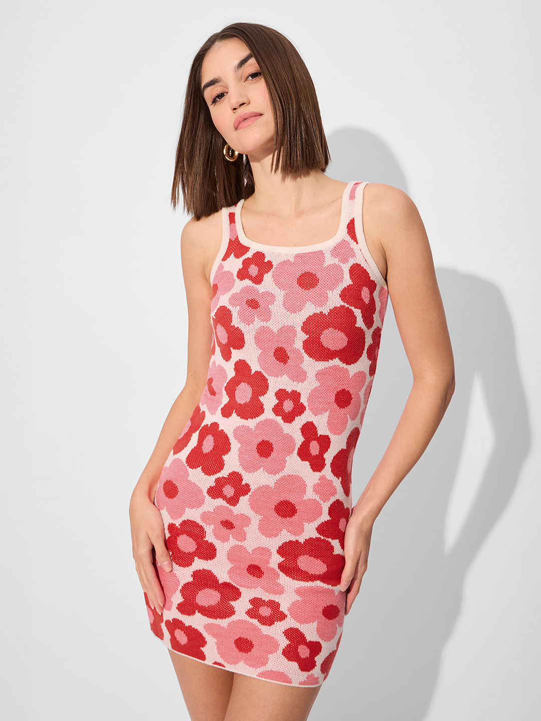Jacquard Knit Dress: Bloom
