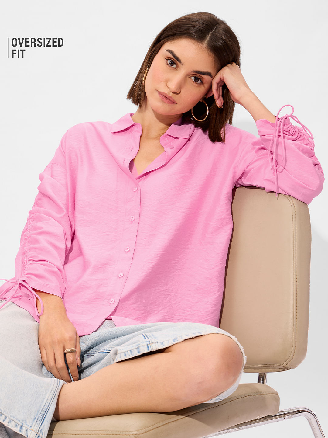 Textured Shirt: Rose