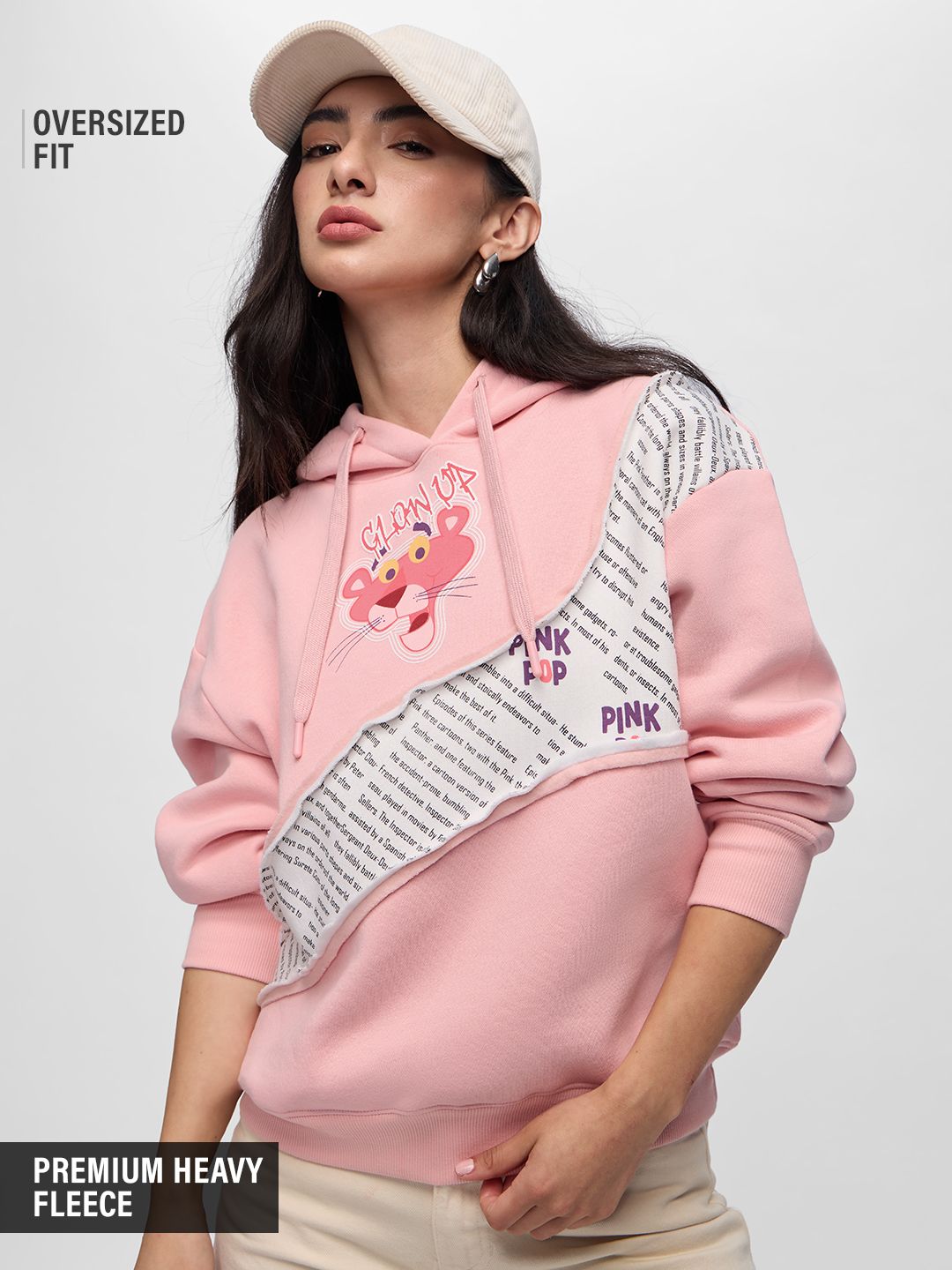 Pink Panther: Pink Love Women Oversized Hoodies