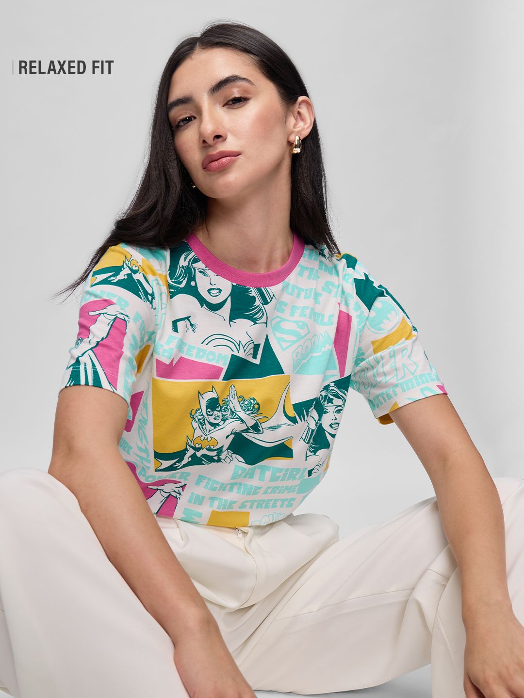 DC: Girl Power Women Relaxed Fit T-Shirts Online