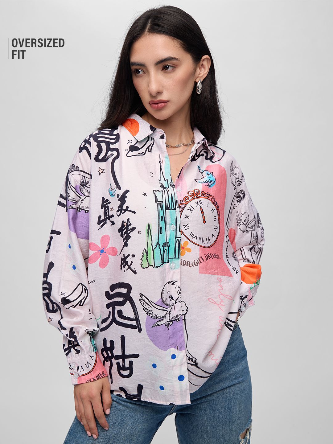 Textured Shirt: Cinderella Women Boyfriend Shirts Online