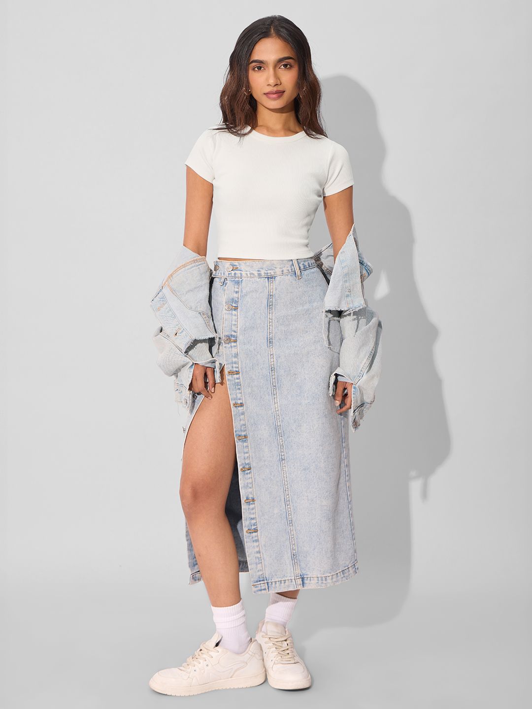 Essential Solids: Snow White Women Cropped Tops price