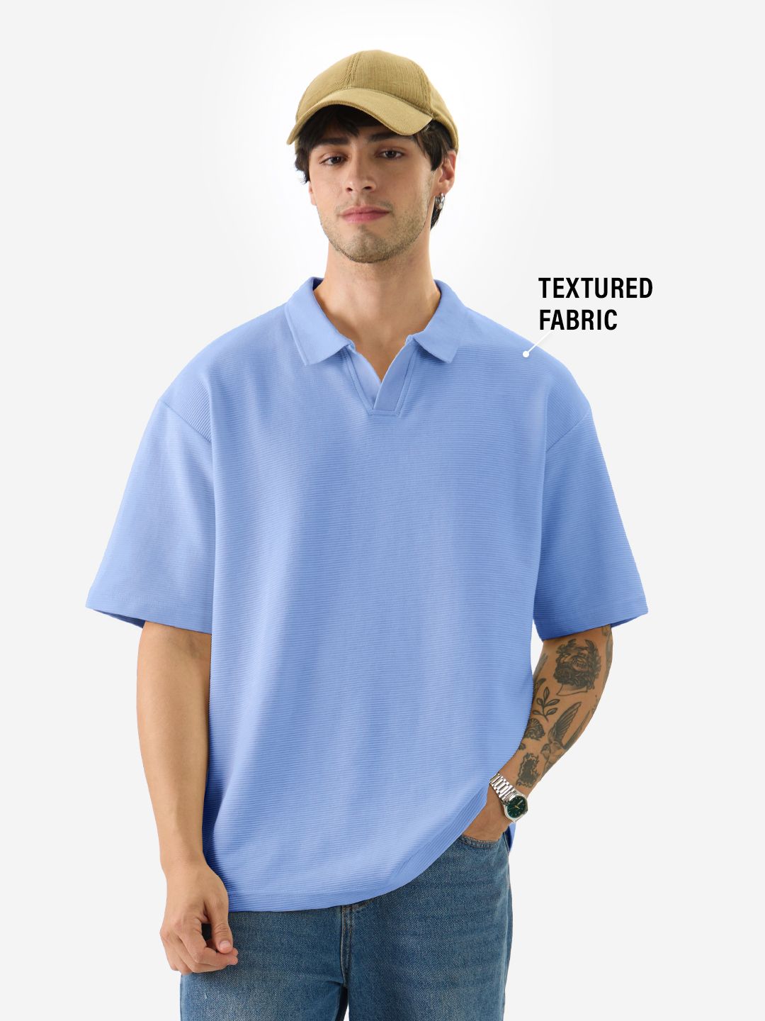 Solids: Pastel Blue Oversized Polos online