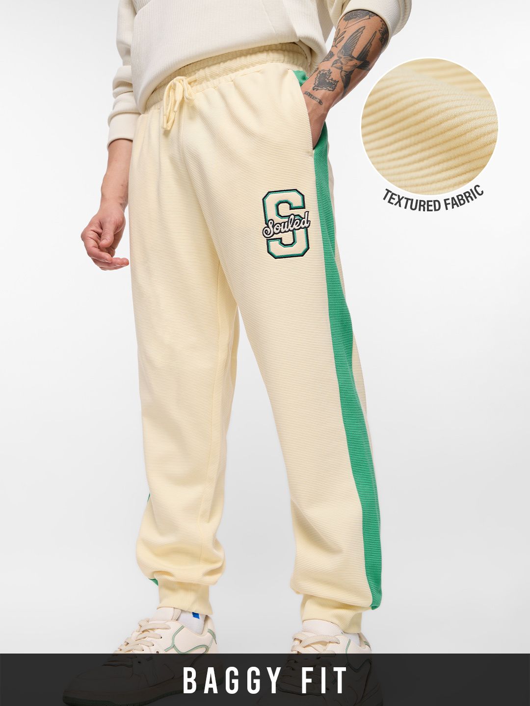 Ottoman Joggers: Alpine Drift Men Oversized Joggers