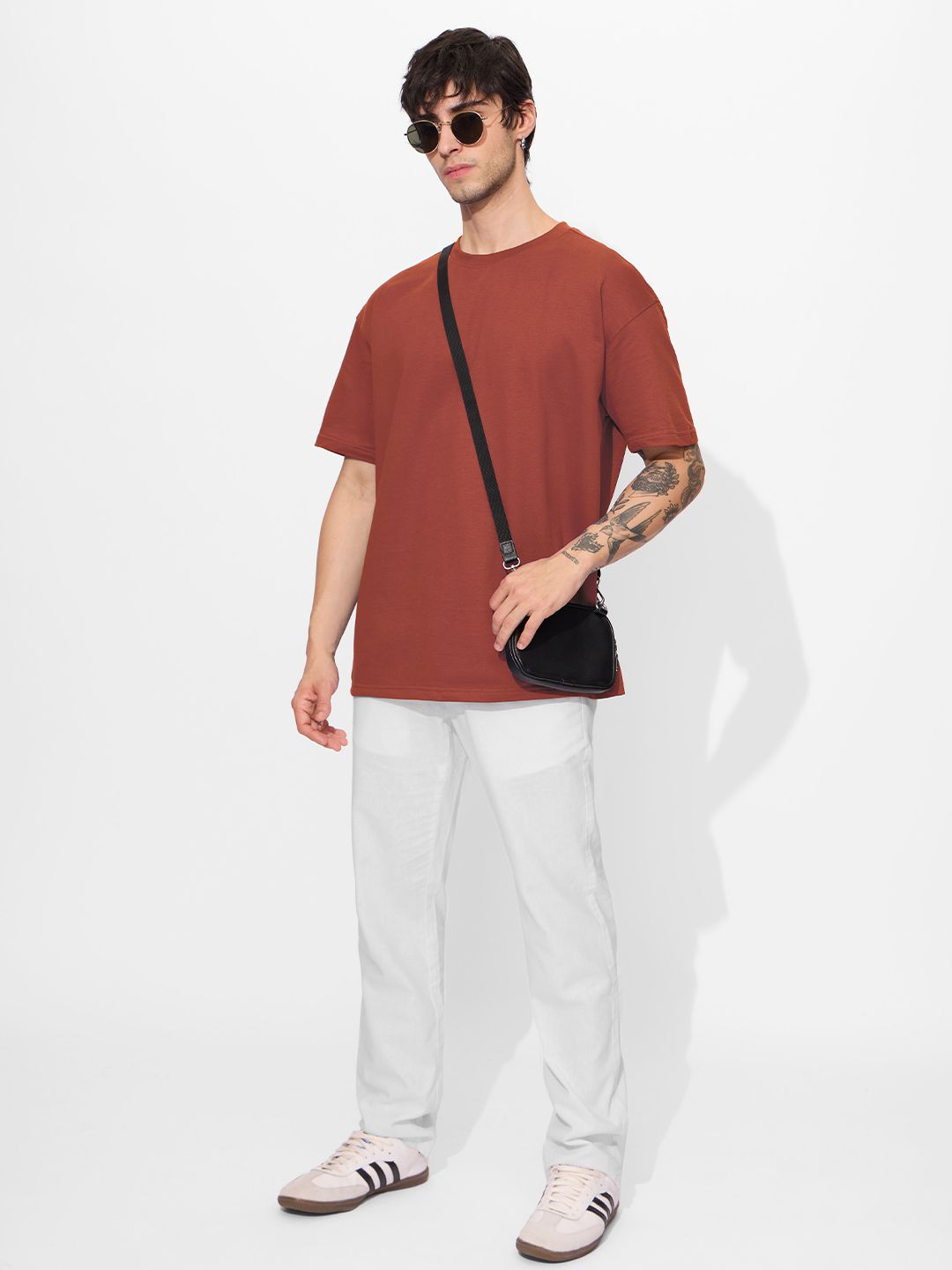 Solids: Spicy Red Oversized T-Shirts price