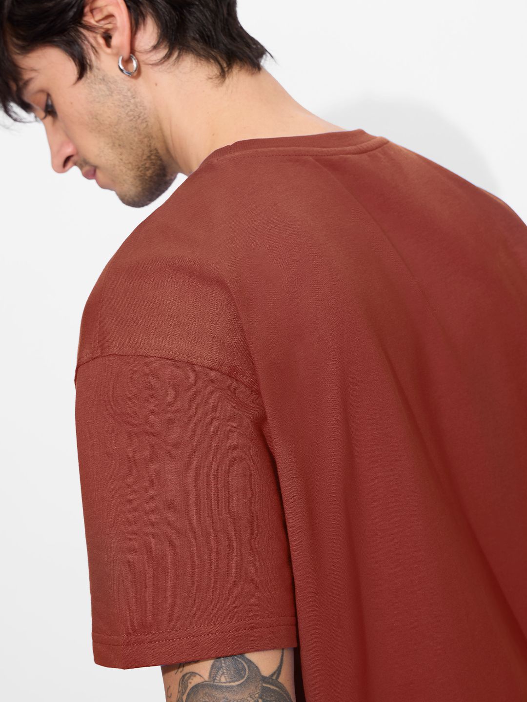 Buy Solids: Spicy Red Oversized T-Shirts