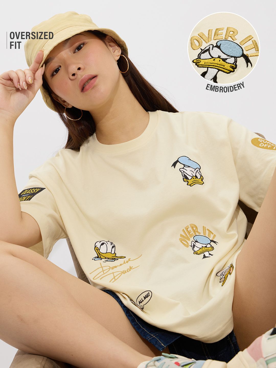 Donald Duck: Quack Off Women Oversized T-Shirts Online