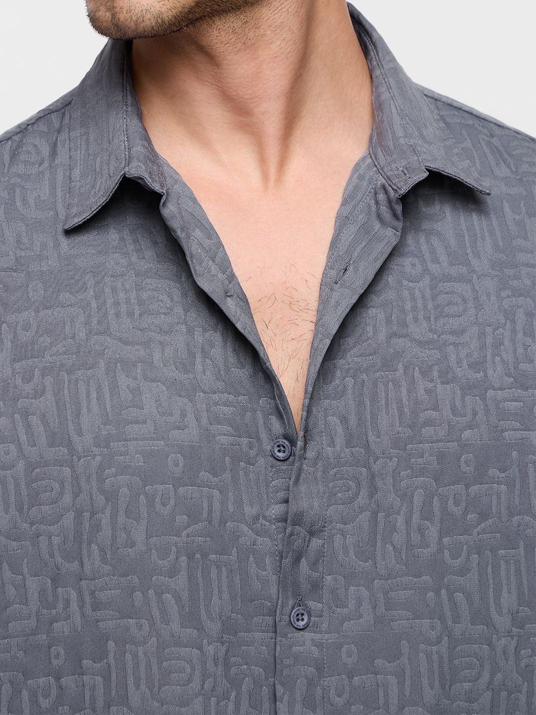Textured Shirt: Graphite Men Textured Shirts online