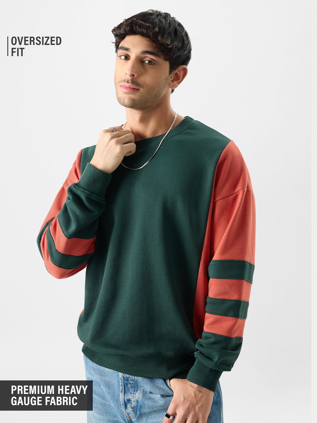 TSS Originals: Emerald Clay Men Oversized Sweatshirts