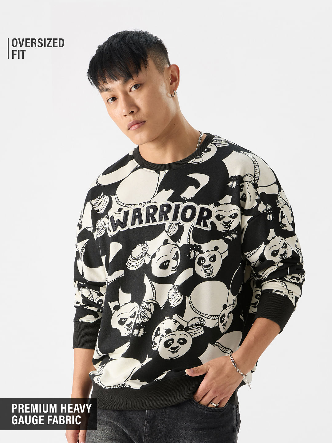 Buy Kung Fu Panda: The Warrior Mens Oversized Sweatshirt Online Buy Kung Fu Panda: The Warrior Mens Oversized Sweatshirt Online