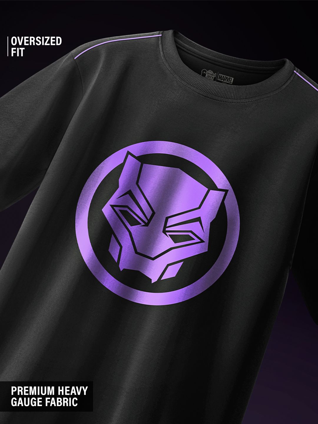Marvel: Black Panther Logo Oversized T-Shirts