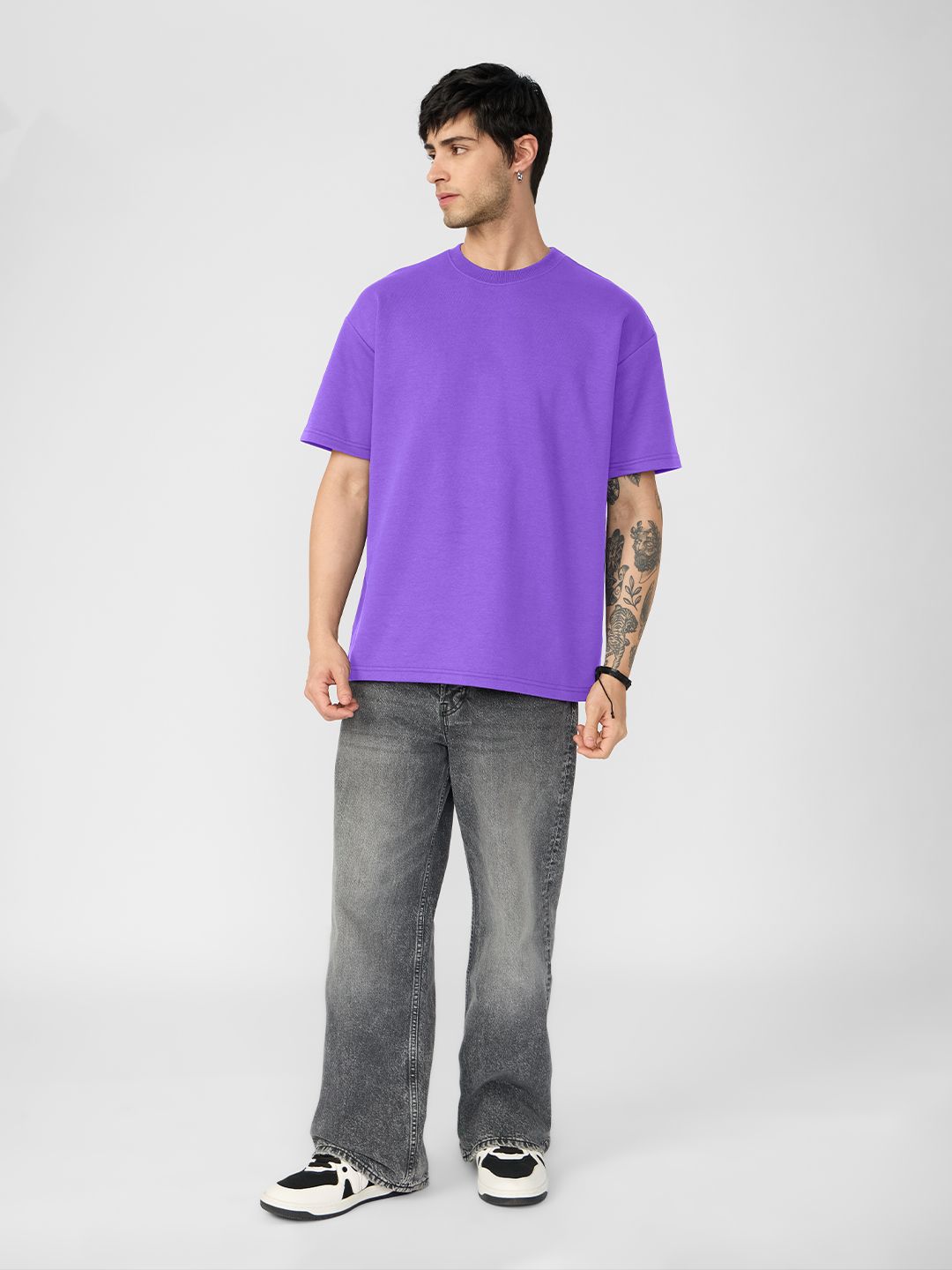Solids: Deep Purple Oversized T-Shirts online