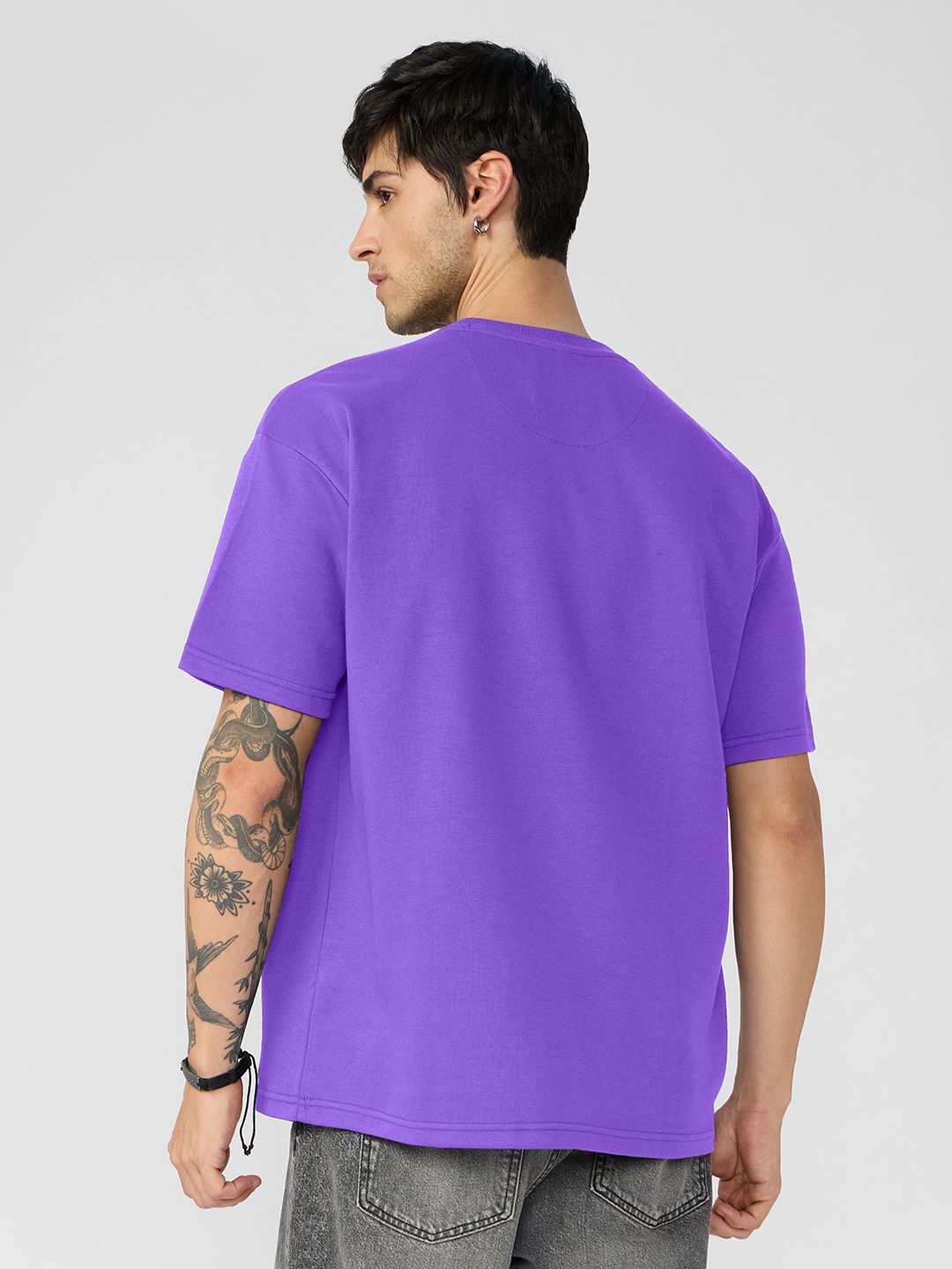 Solids: Deep Purple Oversized T-Shirts price