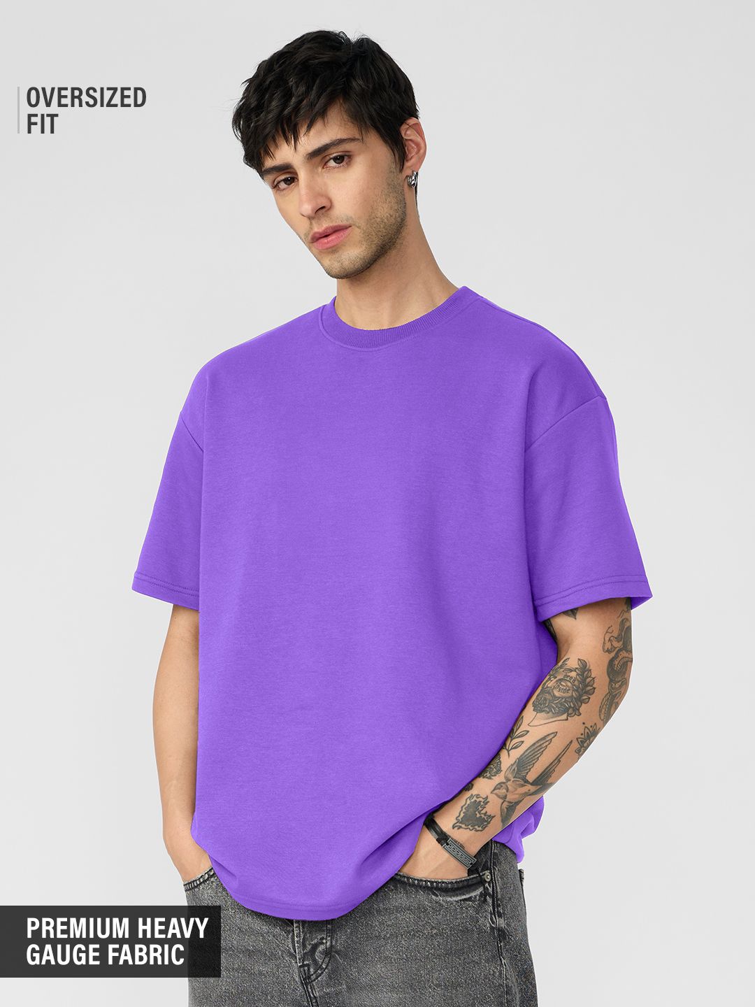 Solids: Deep Purple Oversized T-Shirts