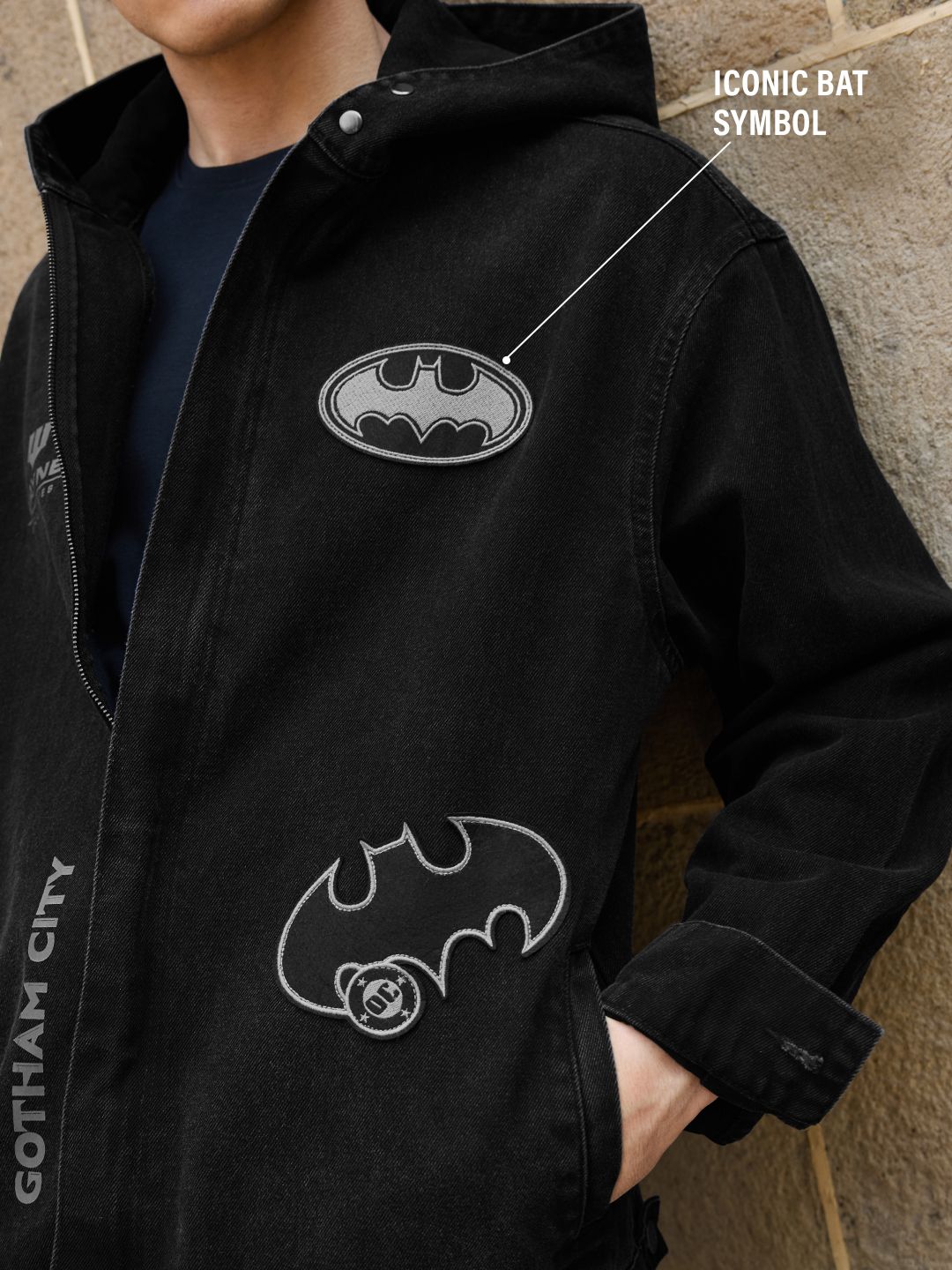 Buy Batman: Dark Knight Mens Denim Jacket Online