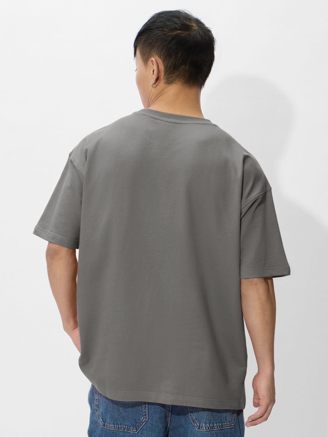 Solids: Smoke Grey Oversized T-Shirts price