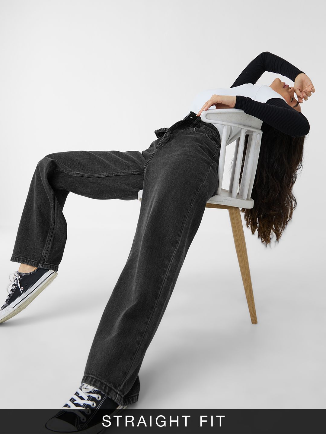 Solids: Charcoal (Straight Fit)
