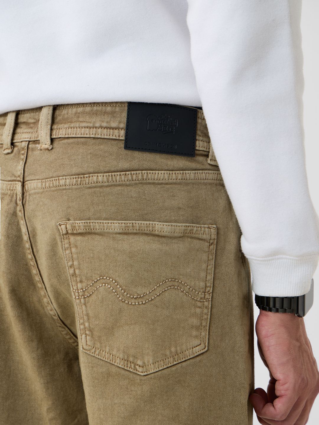 Denim: Faded Brown Men Denim Shorts online