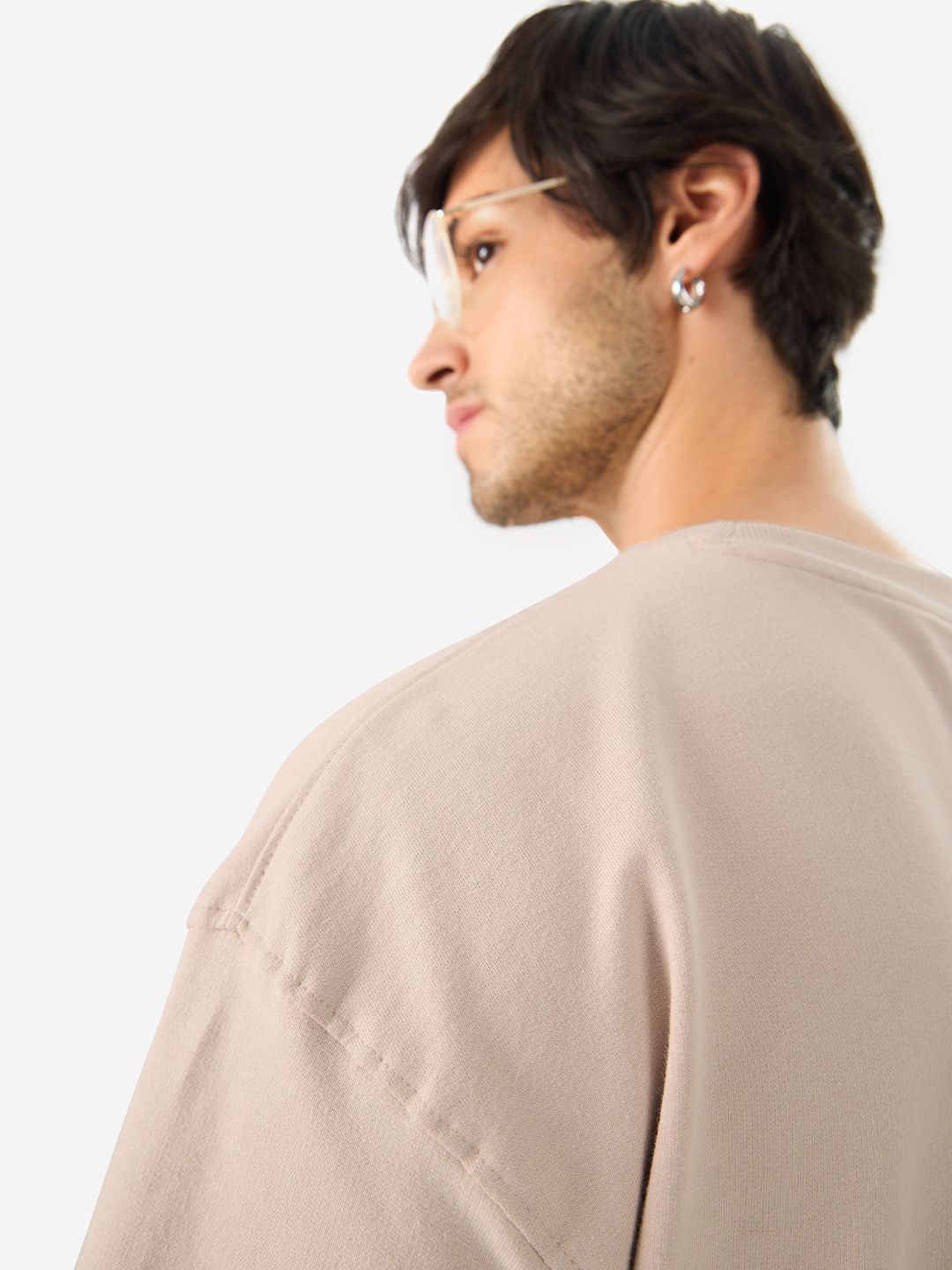 Solids: Beige Oversized T-Shirts price