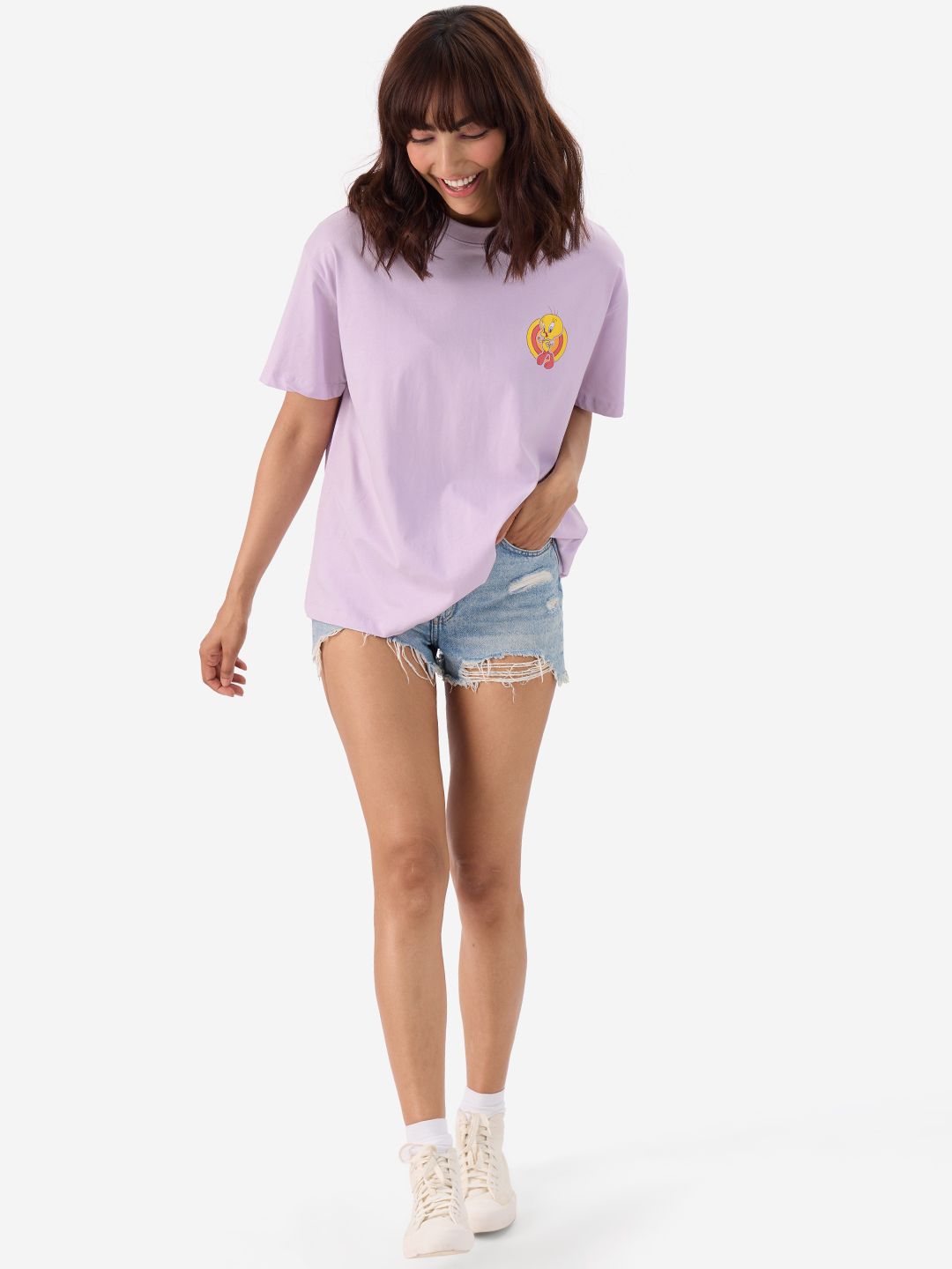 Tweety: Own Way Women Oversized T-Shirts price