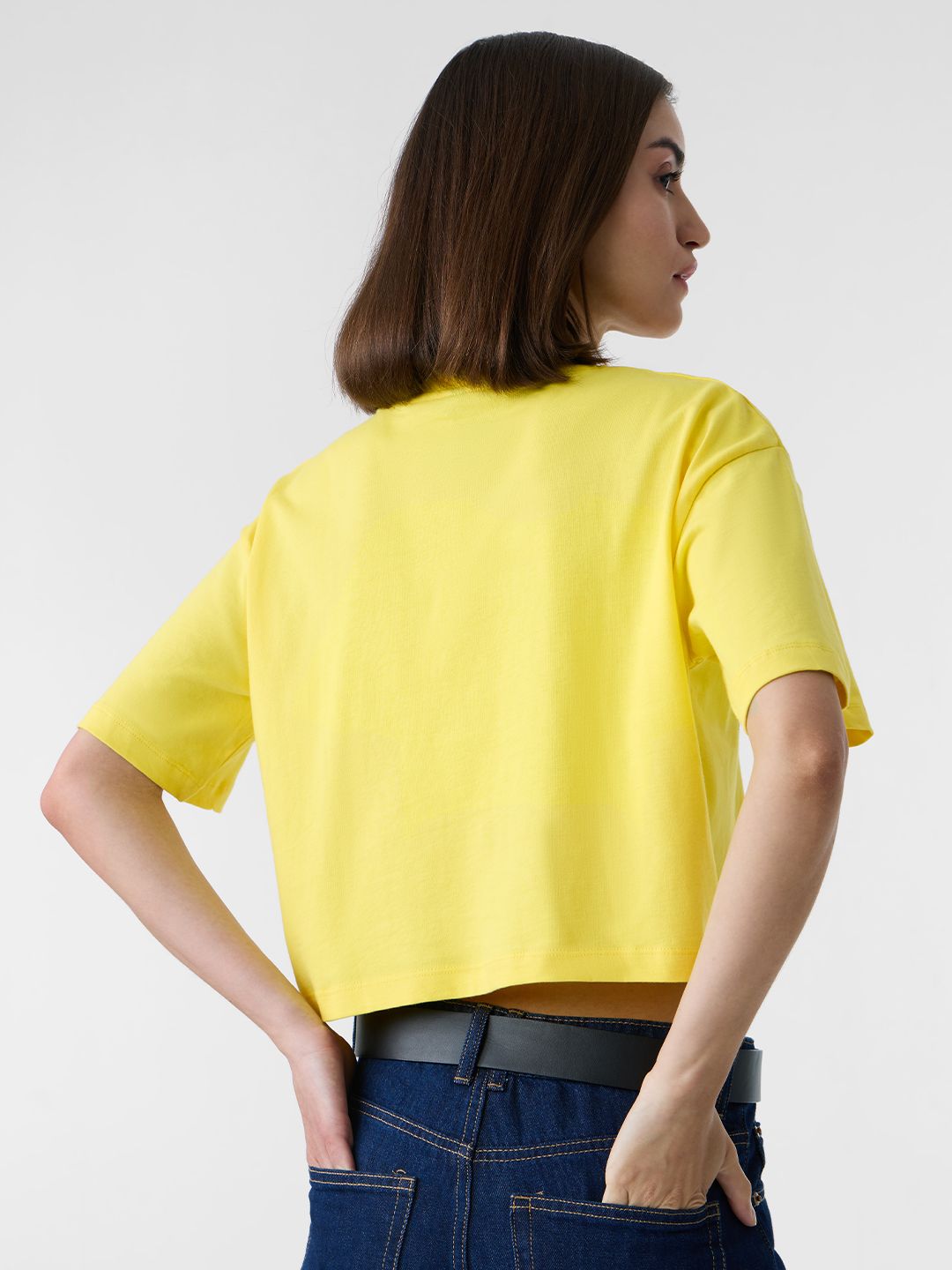 Buy SpongeBob: Running Away Women Oversized Cropped T-Shirts